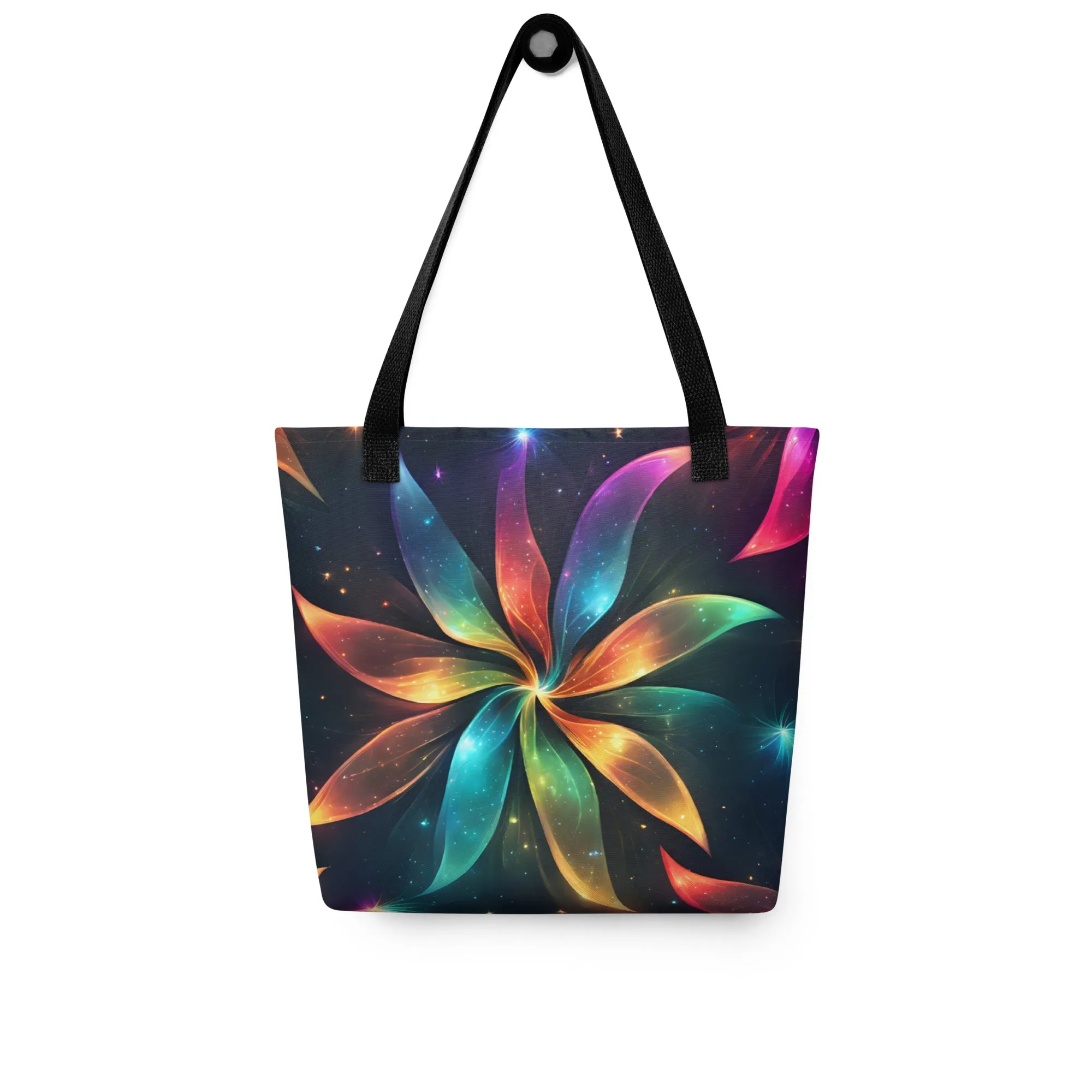 Neon Rainbow Pinwheel All Over Print Tote Bag