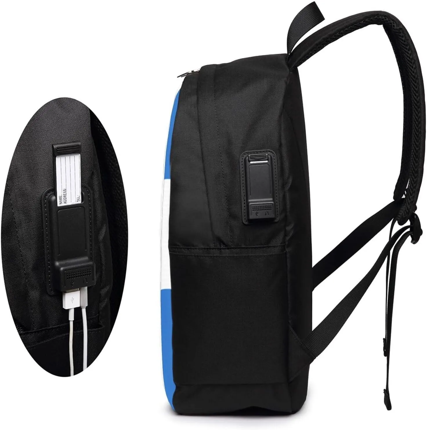 Nicaragua Flag Laptop Backpacks Travel Backpack Casual Business Daypack Sport Rucksack Computer Bag Fits up to 17 Inch Notebook with USB Port