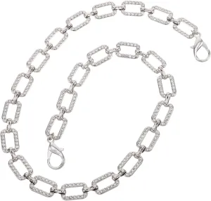 NOLITOY Glamorous Crystal Shoulder Strap Women's Rhinestone Bag Chain for Diy Purse Accessory