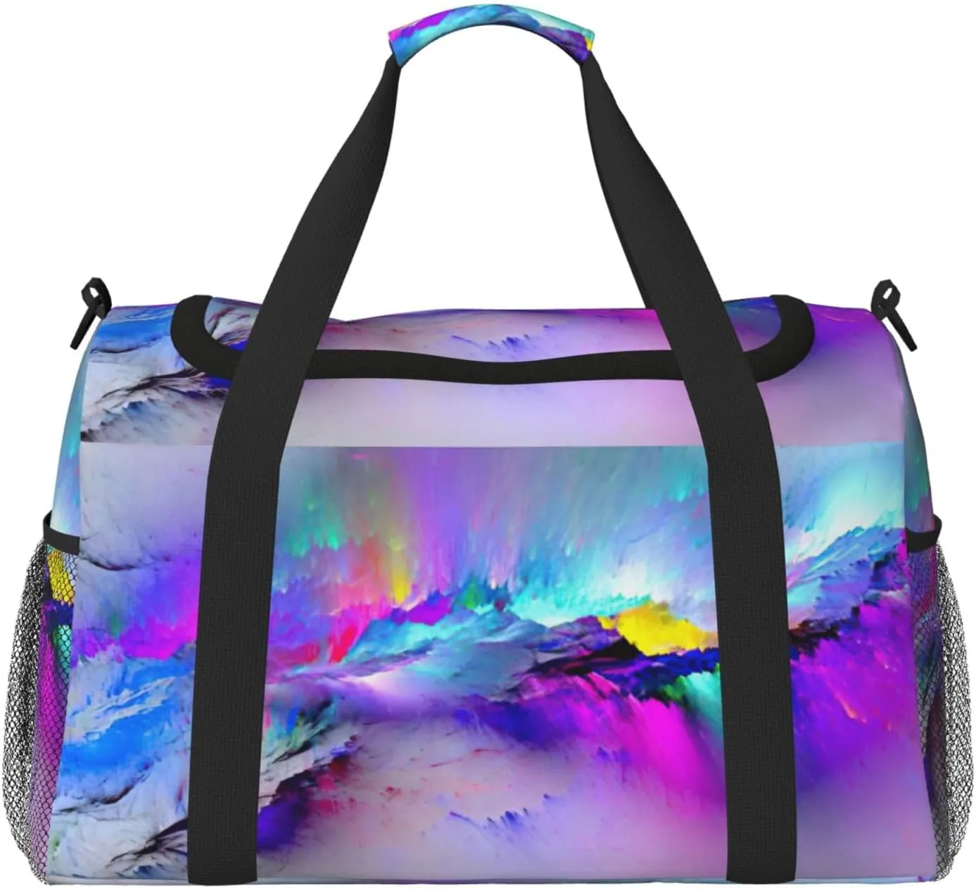 Northern Lights Painting Print Everyday Use Travel Duffle Bag Large Capacity Travel Bag Stylish Functional Bag