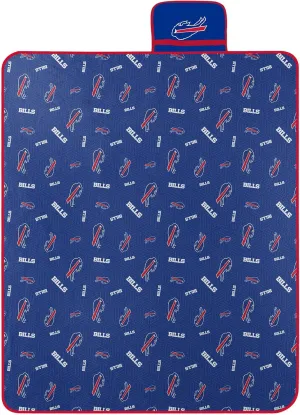 NORTHWEST NFL Buffalo Bills Compact Travel Picnic Blanket, 50" x 60", Clean