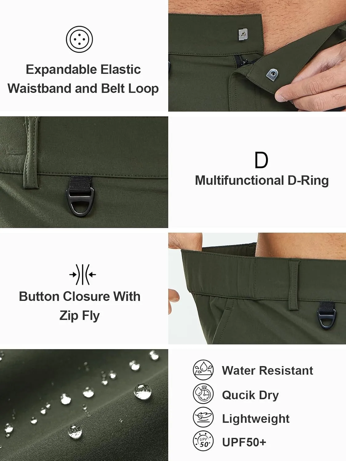 NORTHYARD Men's Casual Cargo Shorts Lightweight 9" Hiking Golf Work Quick Dry Camping Outdoor Travel Fishing with 7 Pockets