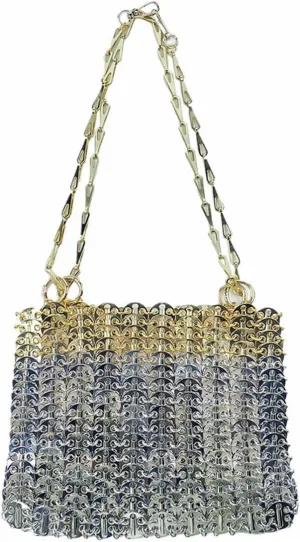 Novelty Metal Sequins Purse Hollow Out Metallic Evening Bag Glittering Ladies Crossbody Bag Beaded Bag for Party