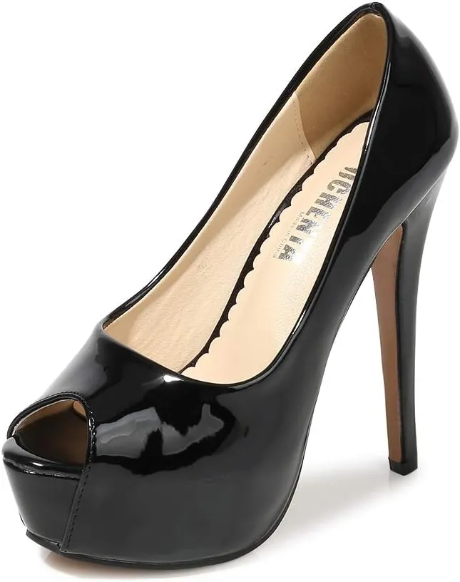 OCHENTA Women's Peep Toe Prom Heels Platform High Heels Sexy Dress Pumps