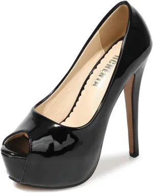 OCHENTA Women's Peep Toe Prom Heels Platform High Heels Sexy Dress Pumps