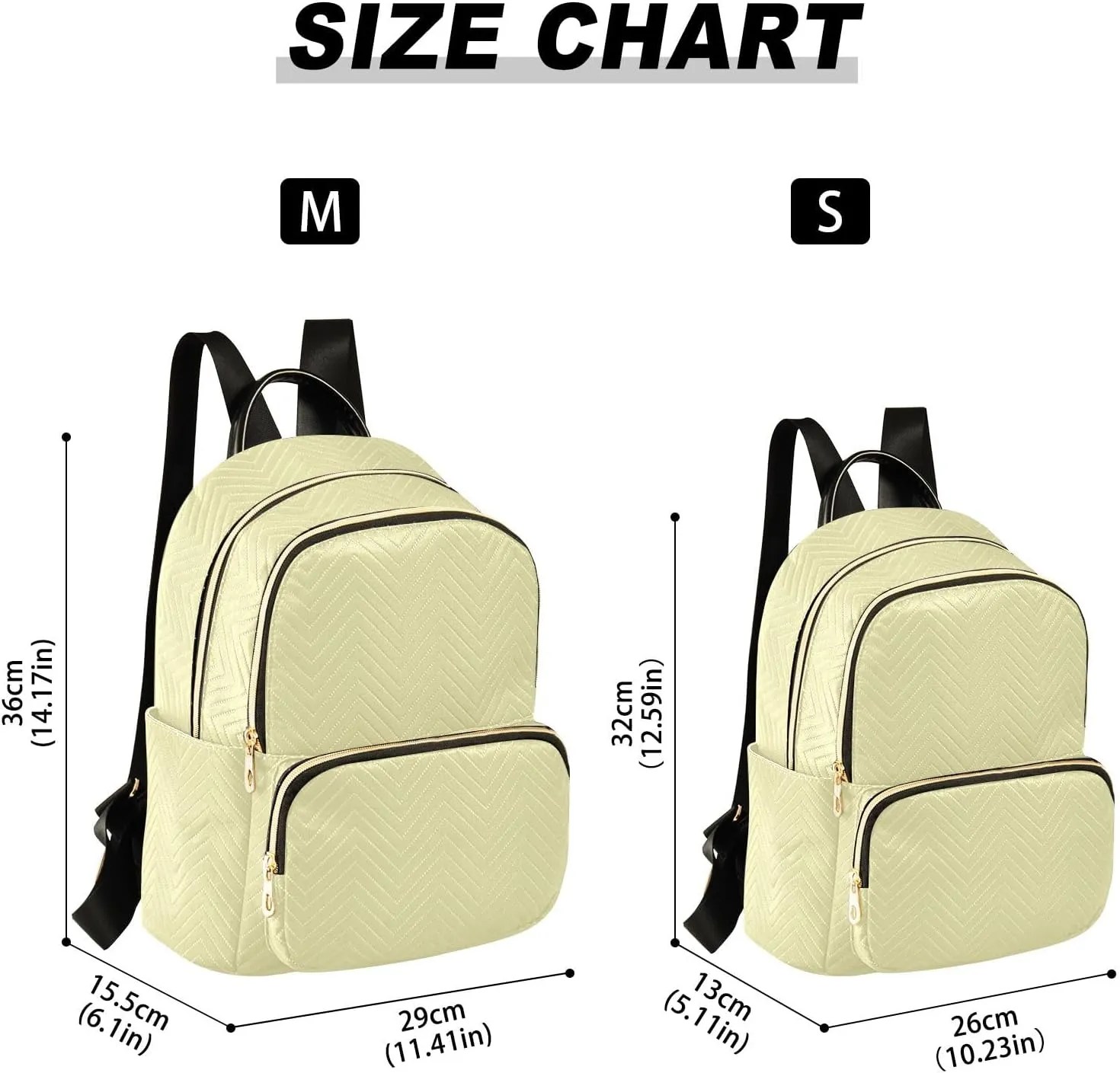 ODAWA Travel Bags for Women, Pale Goldenrod Ladies Shoulder Bag Handbag Lightweight Travel Backpack