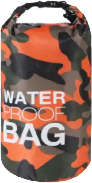 Outdoor waterproof bag, waterproof bucket bag, single shoulder and double shoulder drift bag, swimming float bag, drying bag (tangerine, 20L)
