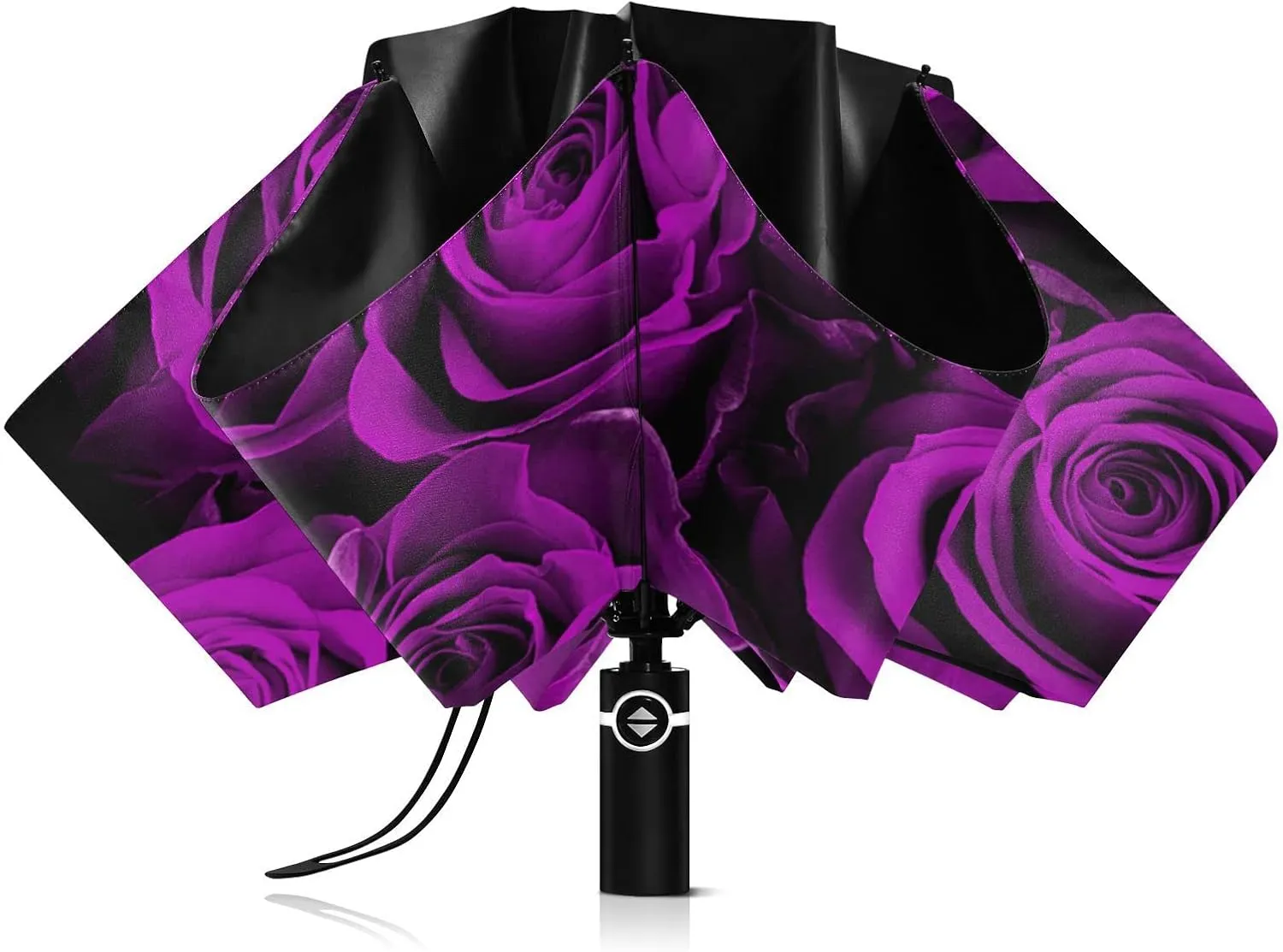Oyihfvs Automatic Umbrella, Folding Umbrella Reinforced Anti-UV Sun rain Auto Open/Close