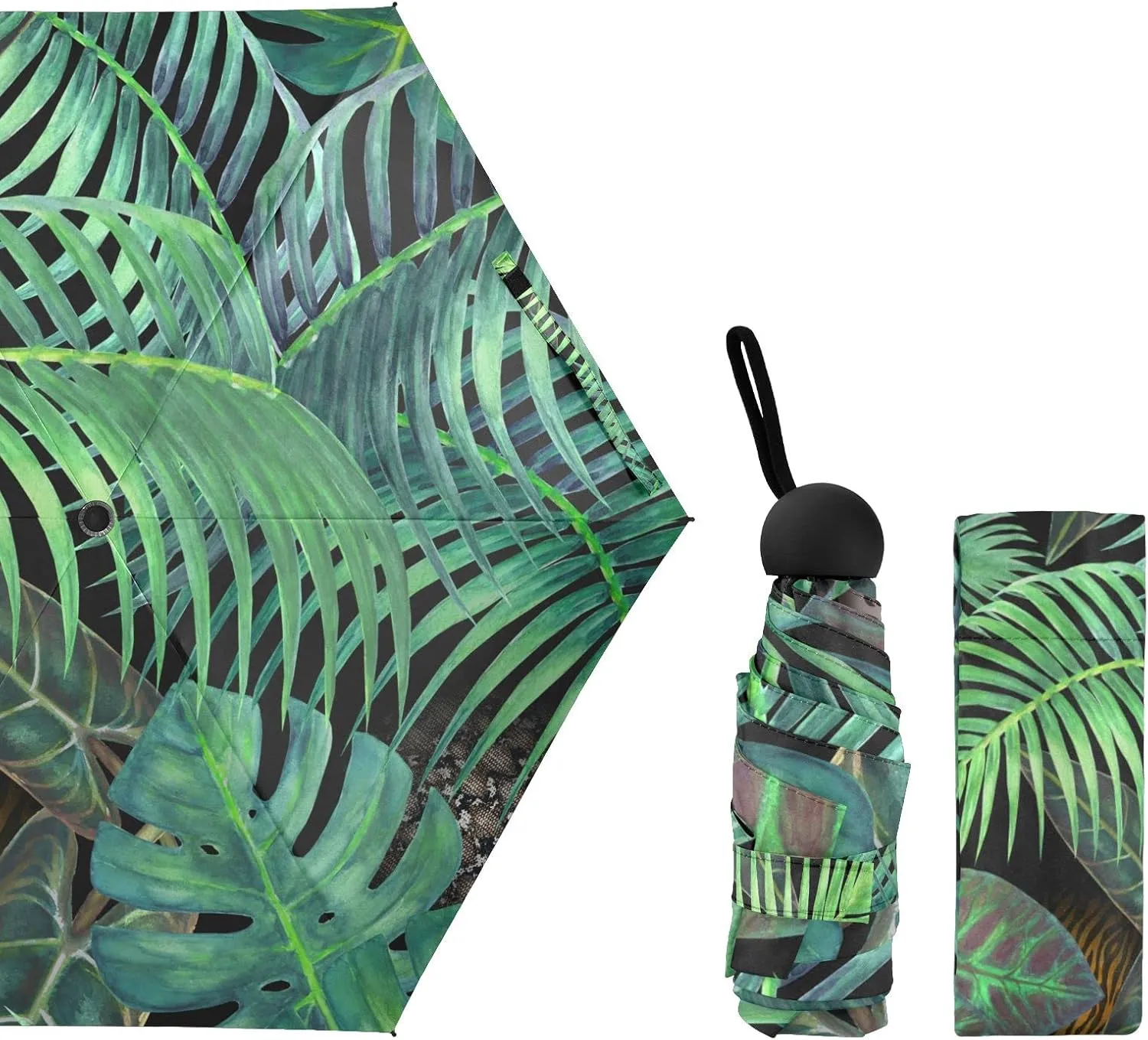 Oyihfvs Parasol Folding Umbrella, Reinforced Windproof Waterproof, Portable Compact Anti-UV Sun Rain Protection for Travel Outdoor