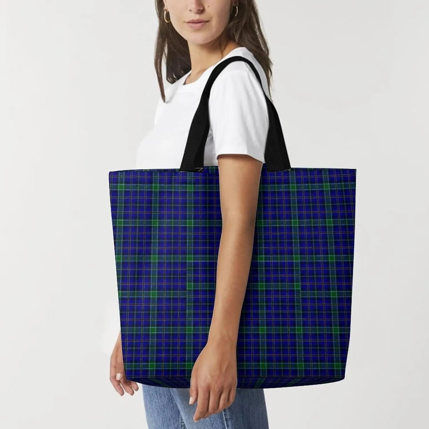 Paisley District Tartan Large Capacity Single Shoulder Shopping Bag, Fashionable Shopping Bag