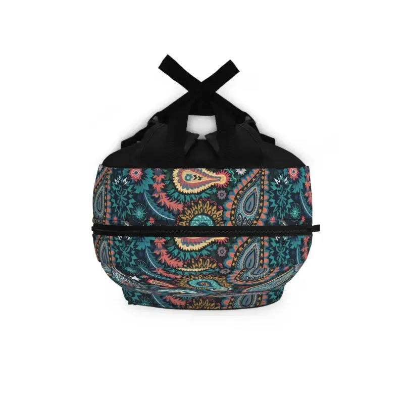 Paisley Pattern Backpack with Adjustable Straps