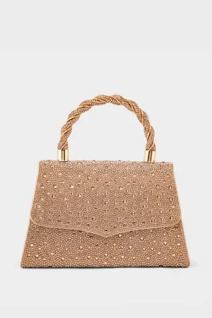 Party Wear Clutch BH0123-Rose Gold