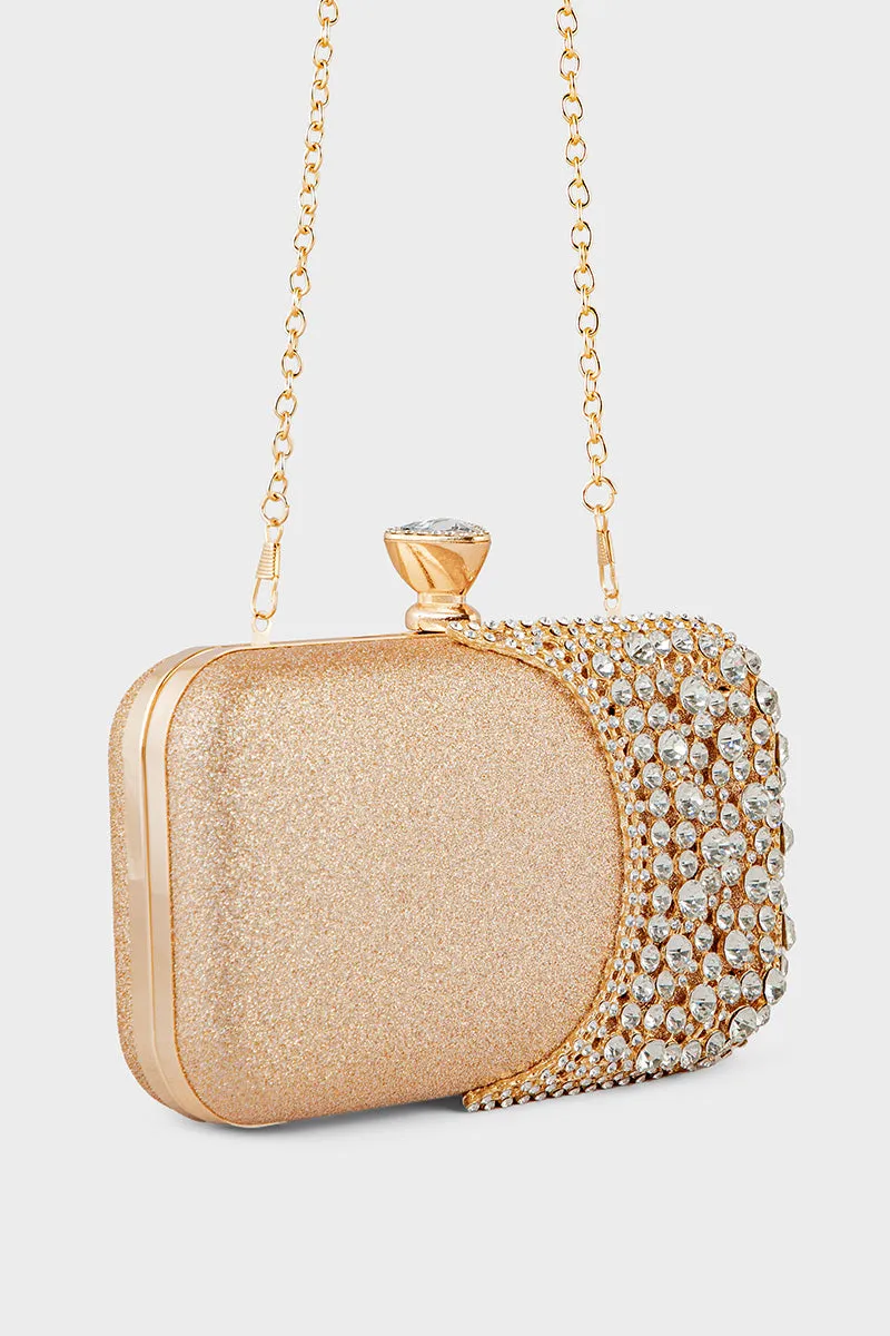 Party Wear Clutch BK4088-Rose Gold