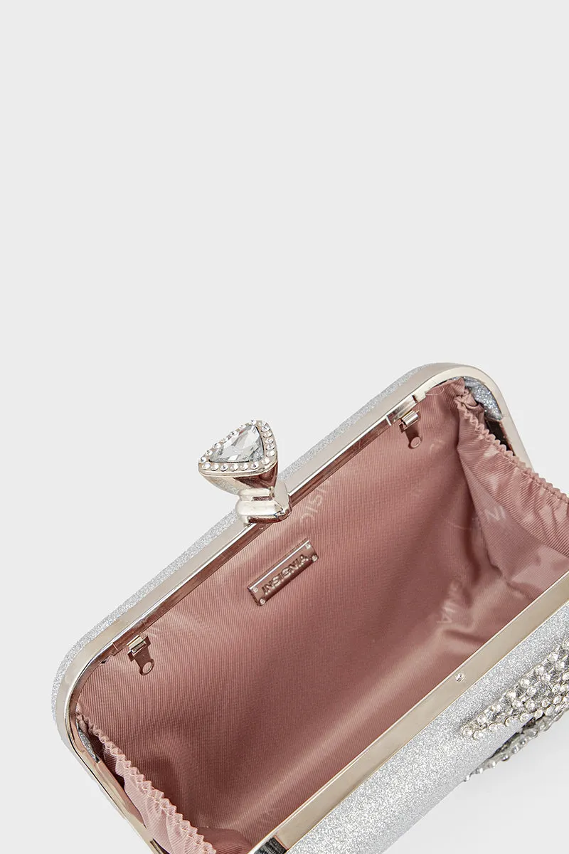 Party Wear Clutch BK4088-Silver