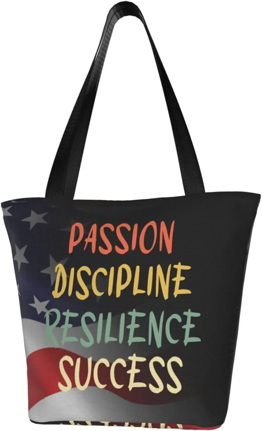 Passion Discipline Resilience Success Fashion Shoulder Bag Large Capacity For Man Or Woman