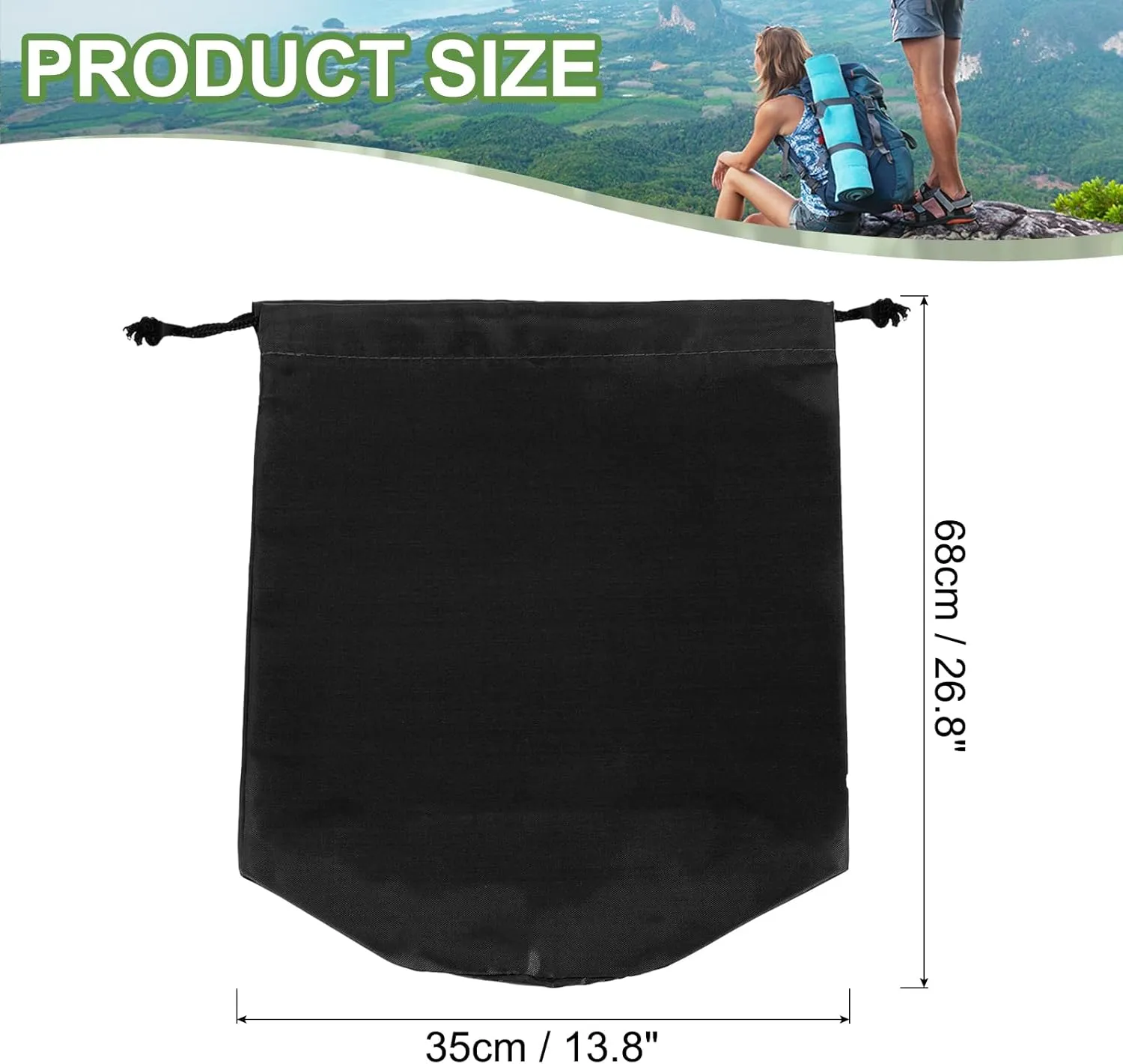 PATIKIL Stuff Sack, Waterproof Outdoor Storage Sack Portable Drawstring Dust Flap Bags Lightweight Sleeping Bag for Camping Hiking Travel