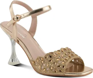 PATRIZIA Women's KAYLEIGH Buckle Heels - Lace Upper, Crystal Accents, Elegant Design