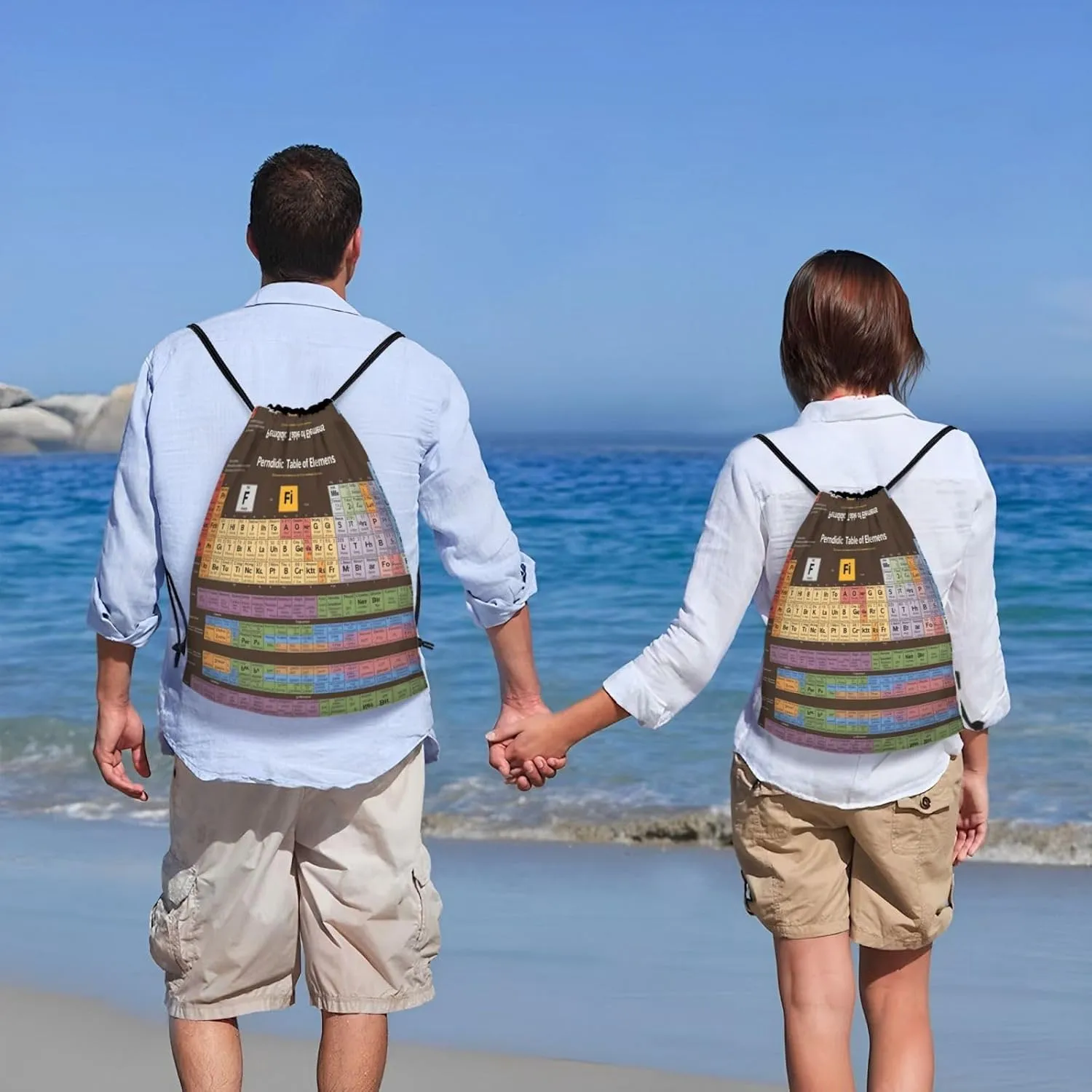Periodic Table Of Elements Drawstring Bags â€“ Water-Resistant Sports Gym Sackpack,Gifts,Fitness Enthusiasts