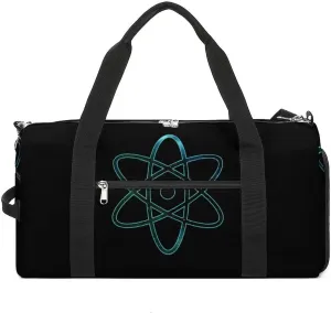 Physical Atom Stars Sky Spaces Unisex Gym Bag Waterproof Sports Duffels Travel Gear With Laundry Shoe Compartment