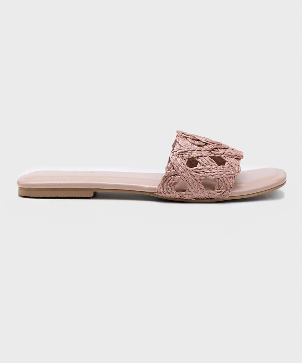 Pink Jute Flats