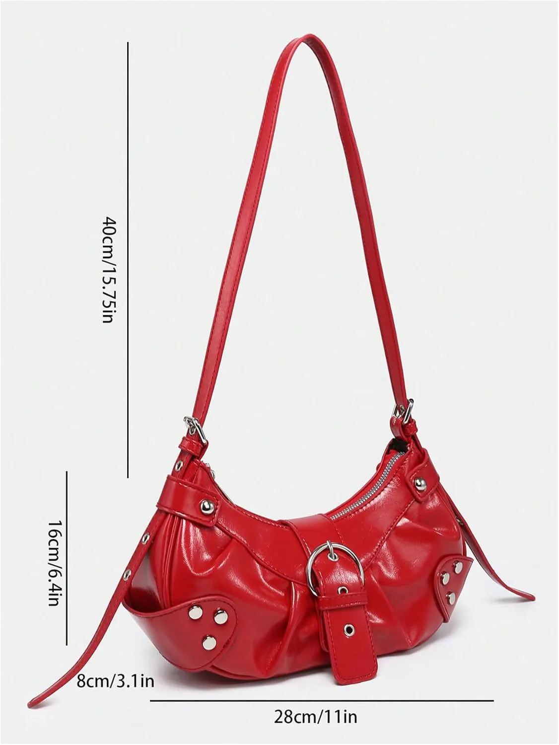 Pleated Hobo Shoulder Bag for Women Metallic Genuine Leather Clutch Purse Mini Handbag for Party or Evening Occasions
