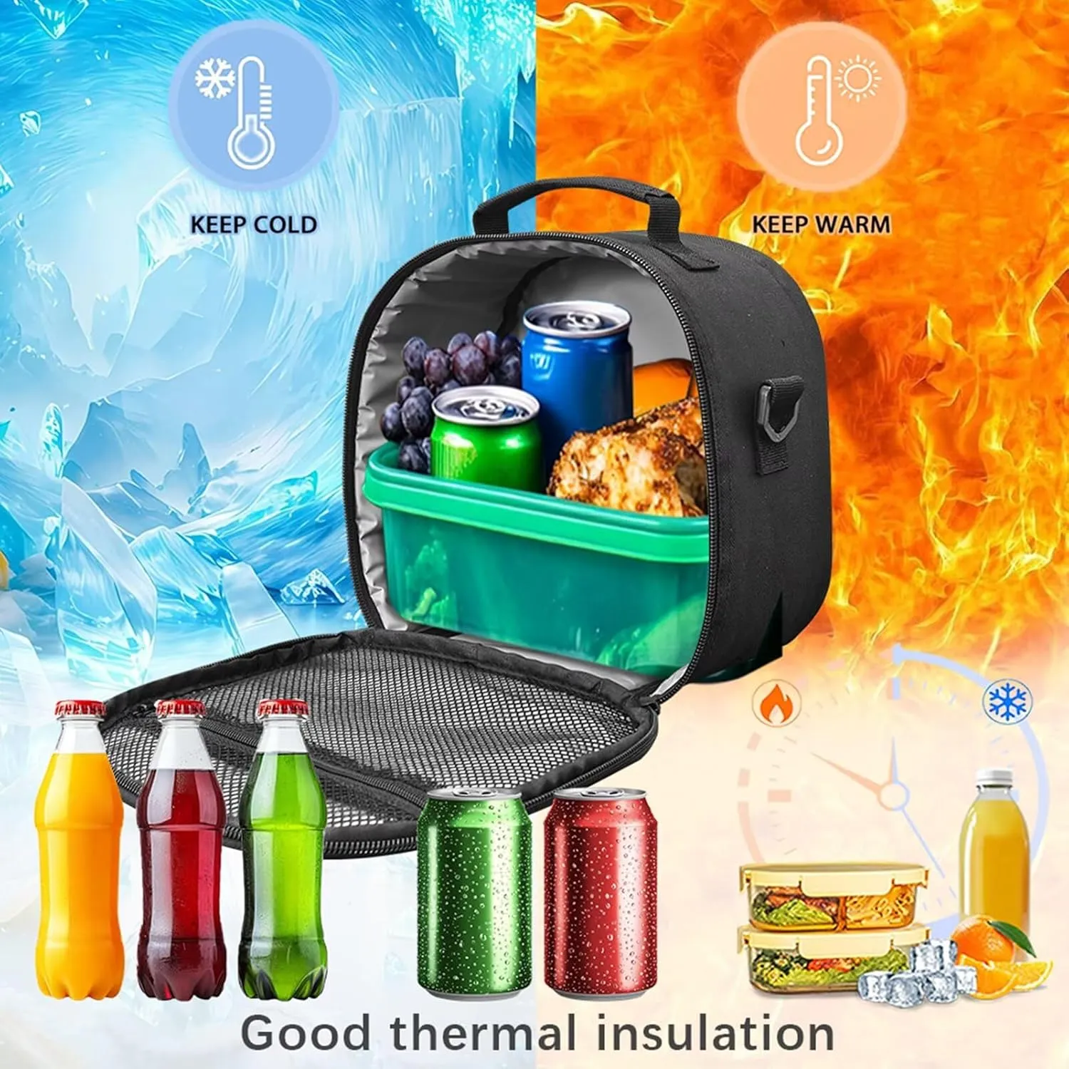 Poceacles Boys School Backpack Set 4 Piece Set Including School Bag, Insulated Lunch Bag, Water Bottle Holder, Pencil Case Students Travel Backpacks, Dinosaur Book Star Headphone Pattern