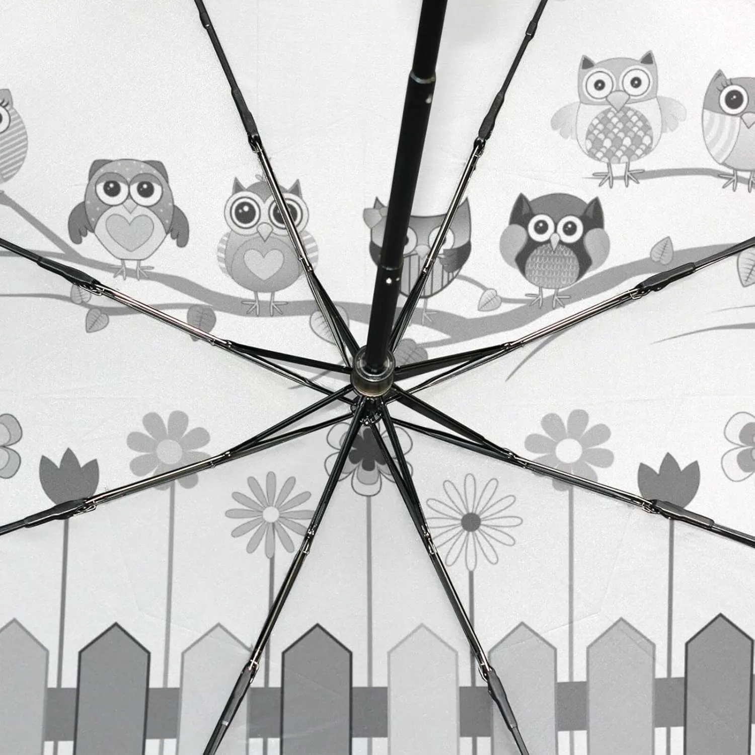 Poeticcity Rain Travel Umbrella, Hand Open Close Windproof Waterproof Folding Umbrella, Compact Canopy Strong Ray Parasol Umbrella