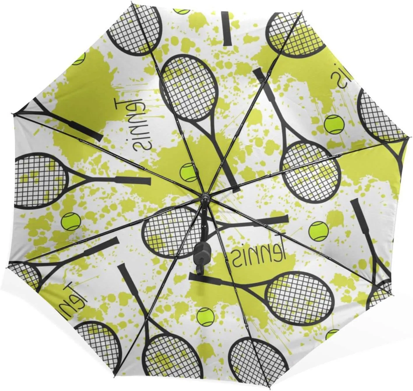 Poeticcity Rain Travel Umbrella, Hand Open Close Windproof Waterproof Folding Umbrella, Compact Canopy Strong Ray Parasol Umbrella