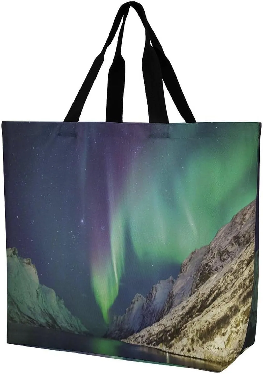 Pole Light Aurora Women's Shoulder Work Tote Bag Shopping Bags Grocery Handbags Travel Bench