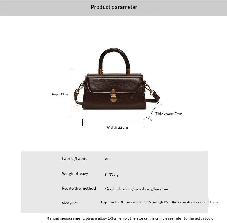 Popular handbags Women's crossbody purses Fashionable retro versatile single shoulder small square bags