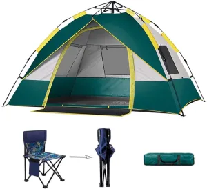 Portable Campitent Waterproof Family Tent Sun Shelter with Removable Rainfly Lightweight Tent with Carry Bag for Campitravelioutdoor Beach