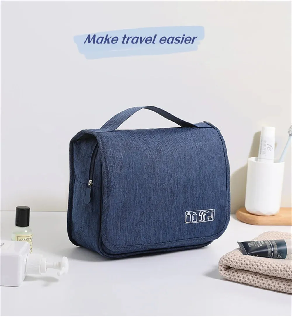 Portable Hanging Toiletry Bag – Waterproof Travel Cosmetic Organizer for Men & Women, Large Capacity Makeup Case