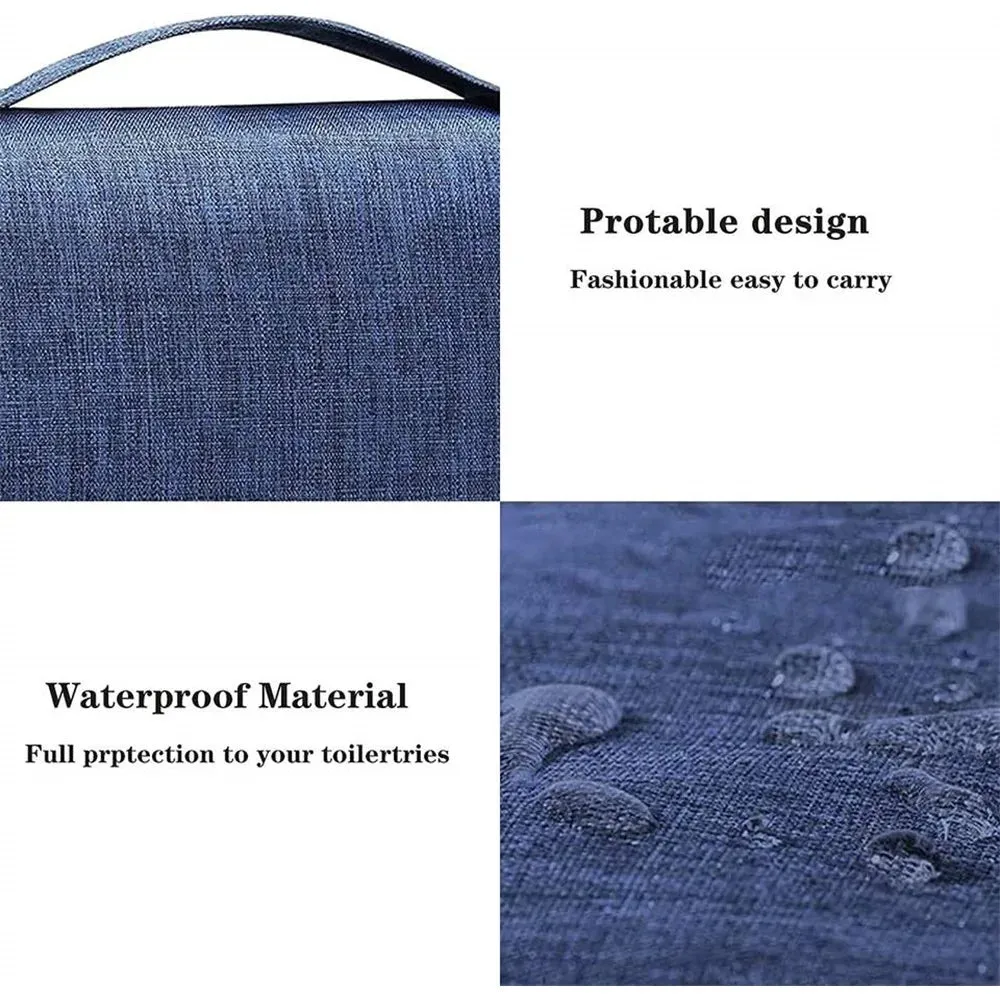 Portable Hanging Toiletry Bag – Waterproof Travel Cosmetic Organizer for Men & Women, Large Capacity Makeup Case