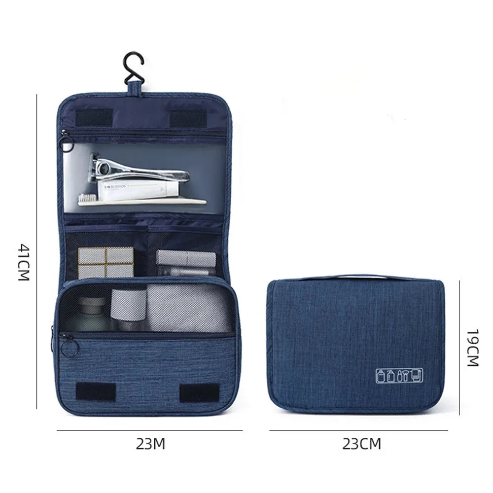 Portable Hanging Toiletry Bag – Waterproof Travel Cosmetic Organizer for Men & Women, Large Capacity Makeup Case