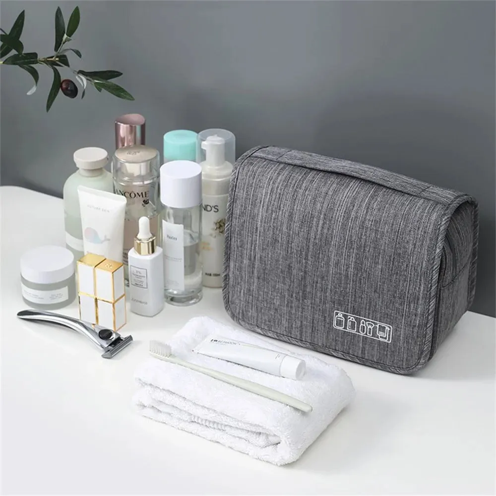 Portable Hanging Toiletry Bag – Waterproof Travel Cosmetic Organizer for Men & Women, Large Capacity Makeup Case