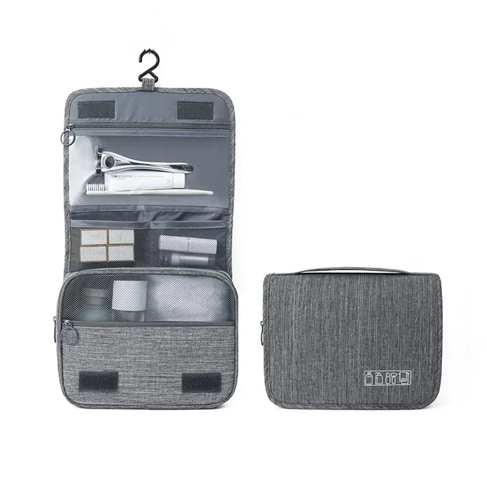 Portable Hanging Toiletry Bag – Waterproof Travel Cosmetic Organizer for Men & Women, Large Capacity Makeup Case