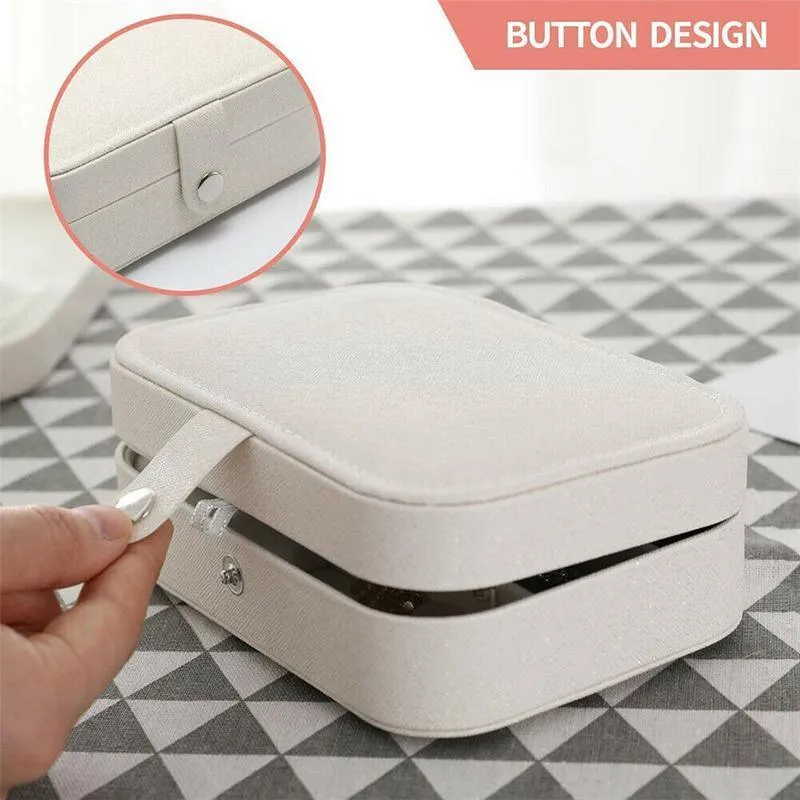 Portable Jewelry Box 1PC 2Colours PU Leather