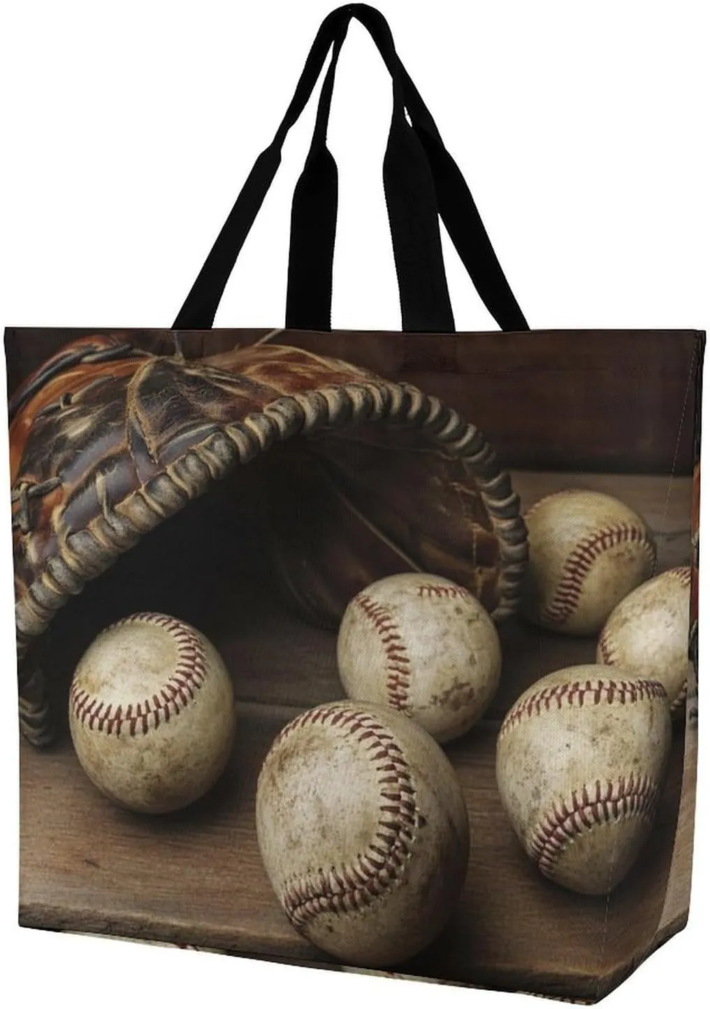 Portable Large Tote Bag for Women, Reusable Grocery Shoulder Bag Multipurpose Shopping Bags