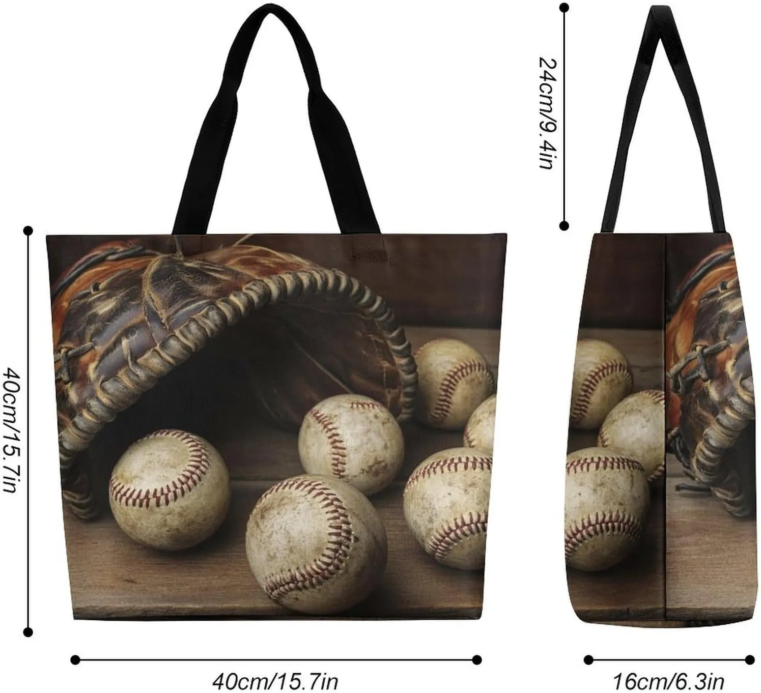 Portable Large Tote Bag for Women, Reusable Grocery Shoulder Bag Multipurpose Shopping Bags