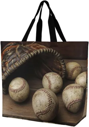 Portable Large Tote Bag for Women, Reusable Grocery Shoulder Bag Multipurpose Shopping Bags