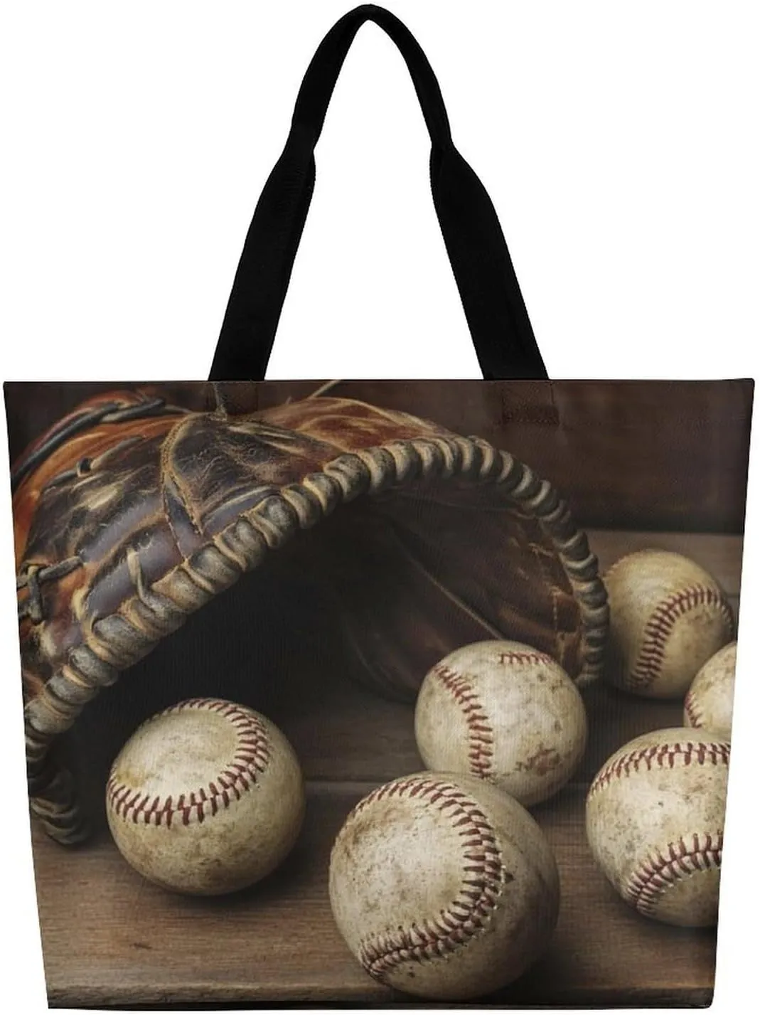 Portable Large Tote Bag for Women, Reusable Grocery Shoulder Bag Multipurpose Shopping Bags