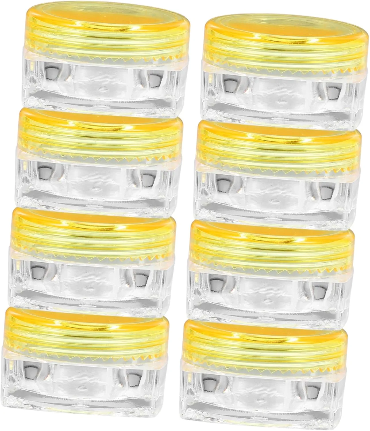 Portable Plastic Jars Set 24 Pcs Wide Mouth Jar Lids Face Cream Storage for Travel Home