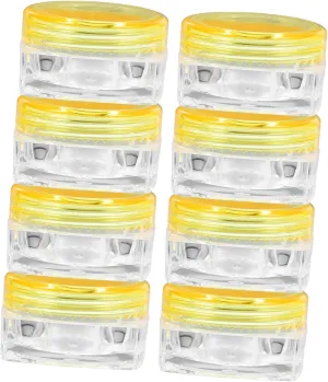 Portable Plastic Jars Set 24 Pcs Wide Mouth Jar Lids Face Cream Storage for Travel Home