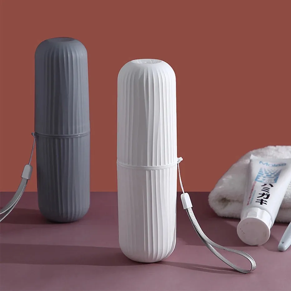 Portable Toothbrush Storage Case – Travel Toothpaste Holder & Bathroom Organizer