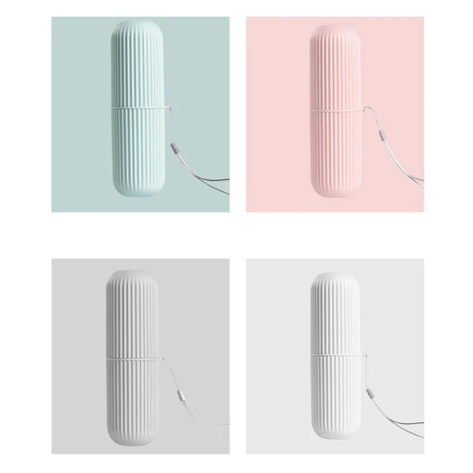 Portable Toothbrush Storage Case – Travel Toothpaste Holder & Bathroom Organizer