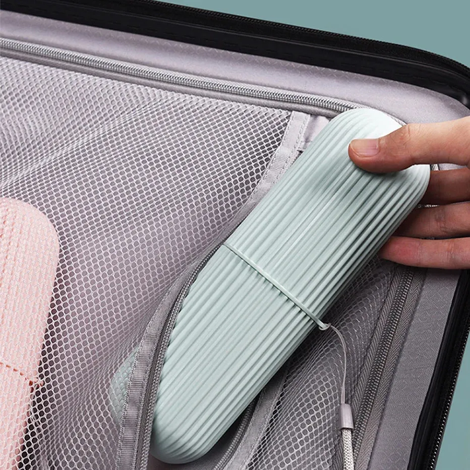 Portable Toothbrush Storage Case – Travel Toothpaste Holder & Bathroom Organizer