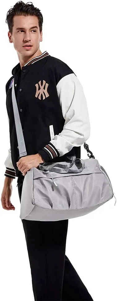 Premium Sport Tote Bag for Women and Men - Waterproof, Lightweight Gym and Travel Bag with Multiple Compartments, One-Size, Gray
