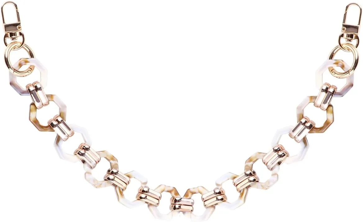 PRETYZOOM Bag Strap Handle Replacement Octagonal Buckle Resin Chain Fashionable Accessory for Handbag Shoulder Bag