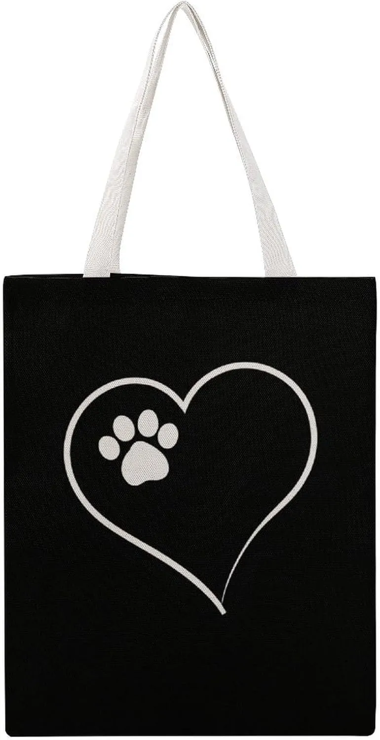Printed Canvas Tote Bag for Women Men Extra Large Reusable Grocery Shopping Bags