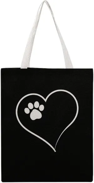 Printed Canvas Tote Bag for Women Men Extra Large Reusable Grocery Shopping Bags
